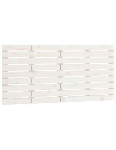 Testiera da Parete Bianca 156x3x63 cm in Legno Massello di Pino