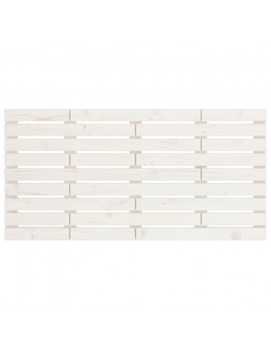 Testiera da Parete Bianca 156x3x63 cm in Legno Massello di Pino