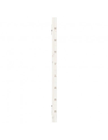 Testiera da Parete Bianca 156x3x63 cm in Legno Massello di Pino