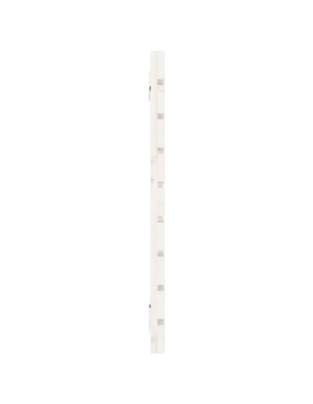 Testiera da Parete Bianca 156x3x63 cm in Legno Massello di Pino