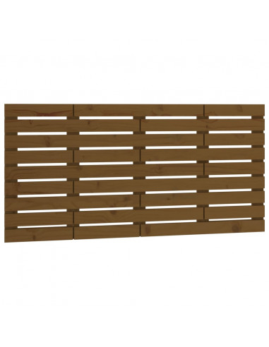 Testiera da Parete Miele 146x3x63 cm in Legno Massello di Pino