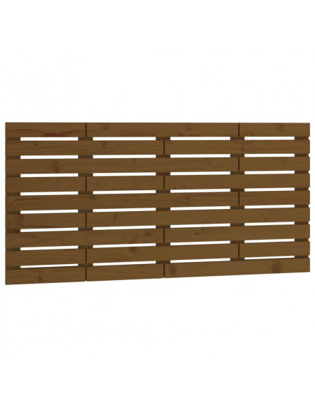 Testiera da Parete Miele 146x3x63 cm in Legno Massello di Pino