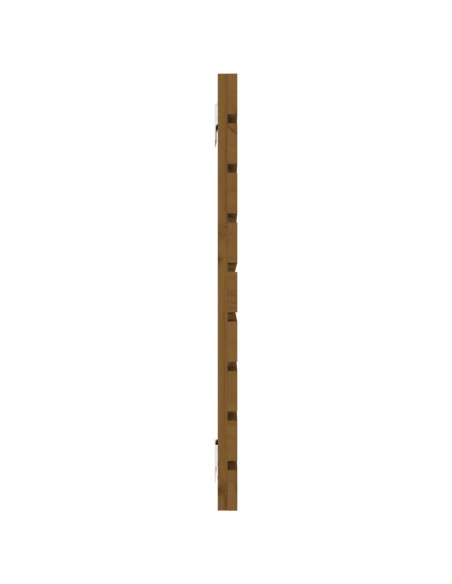 Testiera da Parete Miele 146x3x63 cm in Legno Massello di Pino