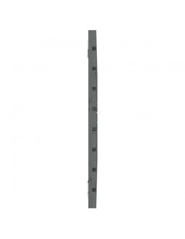 Testiera da Parete Grigia 81x3x63 cm in Legno Massello di Pino