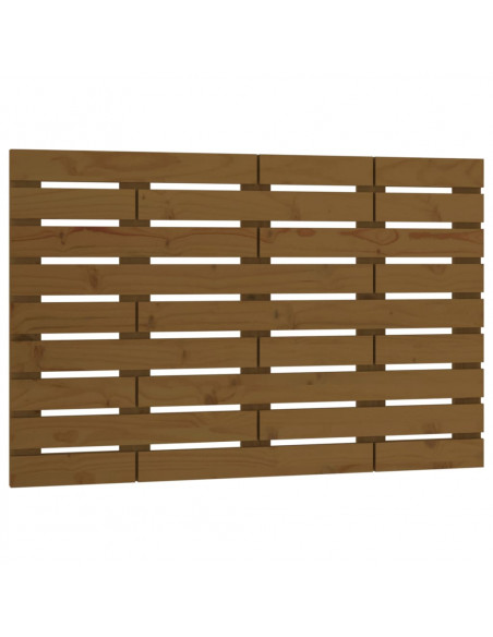 Testiera da Parete Miele 96x3x63 cm in Legno Massello di Pino