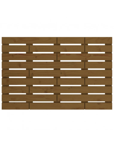 Testiera da Parete Miele 96x3x63 cm in Legno Massello di Pino