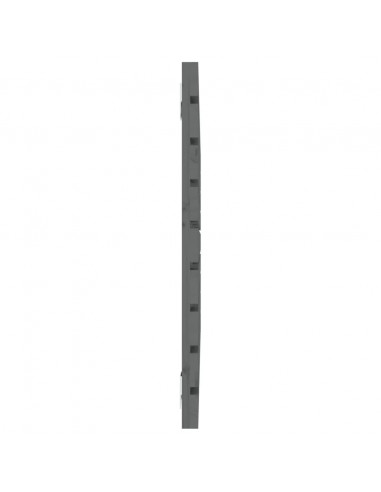 Testiera da Parete Grigia 106x3x63 cm in Legno Massello di Pino