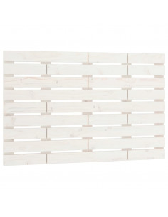 Testiera da Parete Bianca 106x3x63 cm in Legno Massello di Pino 2