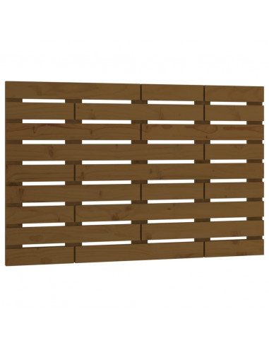 Testiera da Parete Miele 81x3x63 cm in Legno Massello di Pino