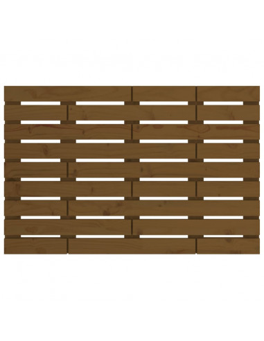 Testiera da Parete Miele 81x3x63 cm in Legno Massello di Pino