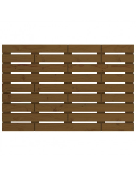Testiera da Parete Miele 81x3x63 cm in Legno Massello di Pino