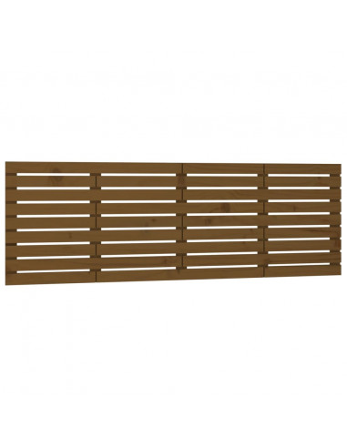 Testiera da Parete Miele 166x3x63 cm in Legno Massello di Pino