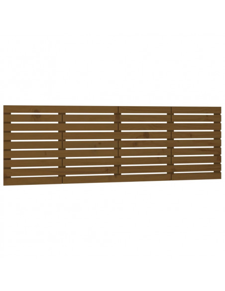 Testiera da Parete Miele 166x3x63 cm in Legno Massello di Pino