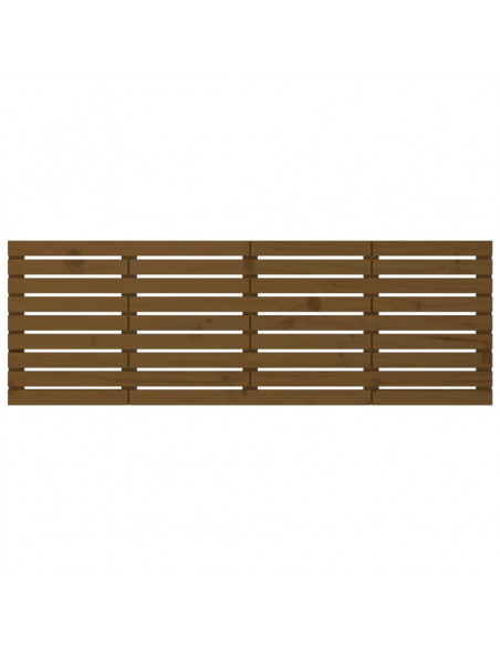 Testiera da Parete Miele 166x3x63 cm in Legno Massello di Pino