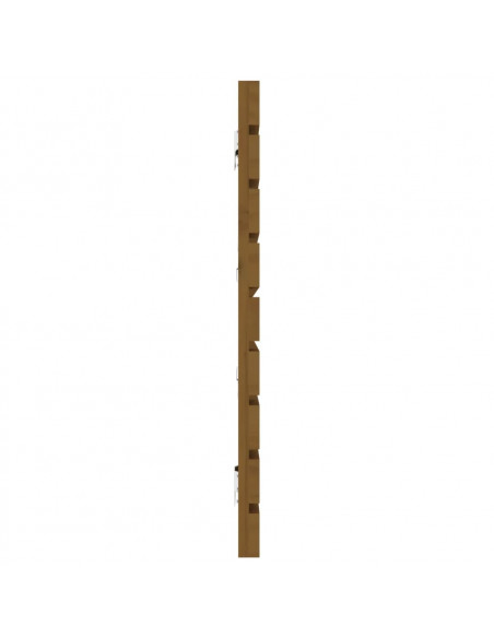 Testiera da Parete Miele 166x3x63 cm in Legno Massello di Pino
