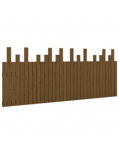 Testiera da Parete Miele 204x3x80 cm in Legno Massello di Pino 2