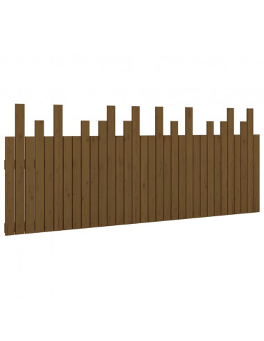 Testiera da Parete Miele 204x3x80 cm in Legno Massello di Pino