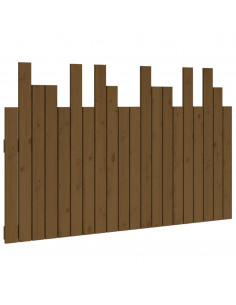 Testiera da Parete Miele 127,5x3x80cm in Legno Massello di Pino 2