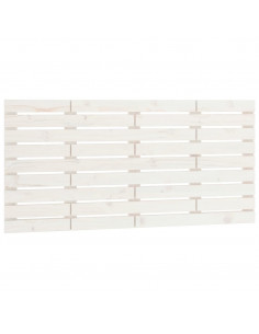 Testiera da Parete Bianca 146x3x63 cm in Legno Massello di Pino 2