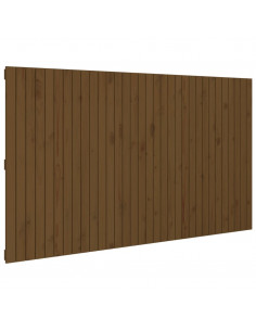 Testiera da Parete Miele 204x3x110 cm in Legno Massello di Pino 2