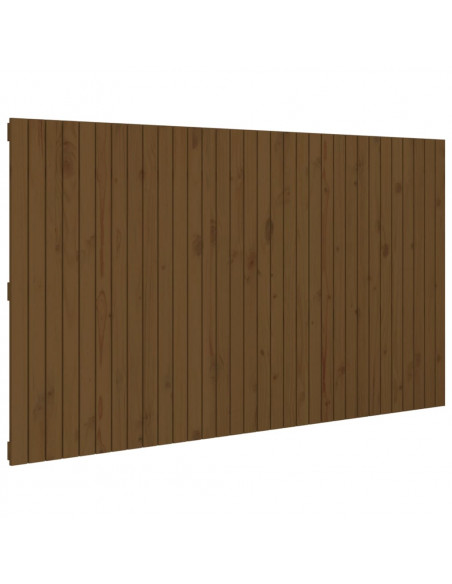 Testiera da Parete Miele 204x3x110 cm in Legno Massello di Pino