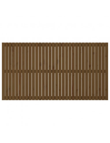 Testiera da Parete Miele 204x3x110 cm in Legno Massello di Pino