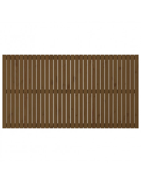 Testiera da Parete Miele 204x3x110 cm in Legno Massello di Pino