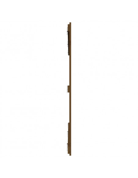 Testiera da Parete Miele 204x3x110 cm in Legno Massello di Pino