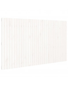 Testiera da Parete Bianca 204x3x110 cm Legno Massello di Pino 2
