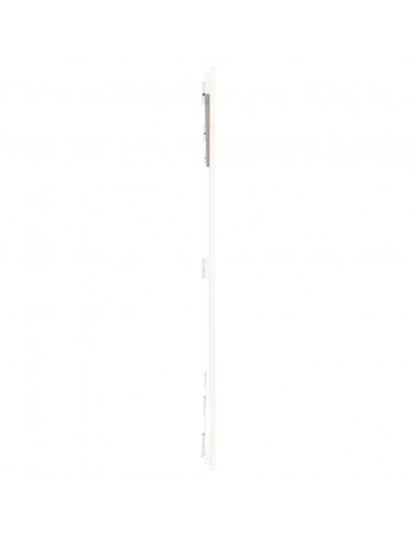 Testiera da Parete Bianca 204x3x110 cm Legno Massello di Pino