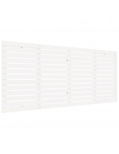 Testiera da Parete Bianca 206x3x91,5 cm Legno Massello di Pino 2