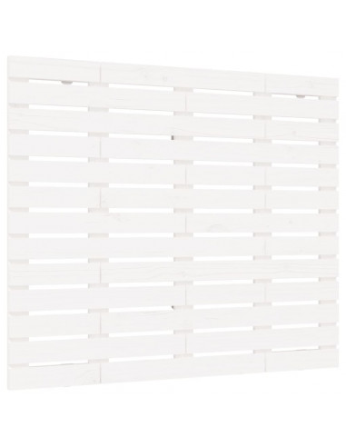 Testiera da Parete Bianca 96x3x91,5 cm Legno Massello di Pino