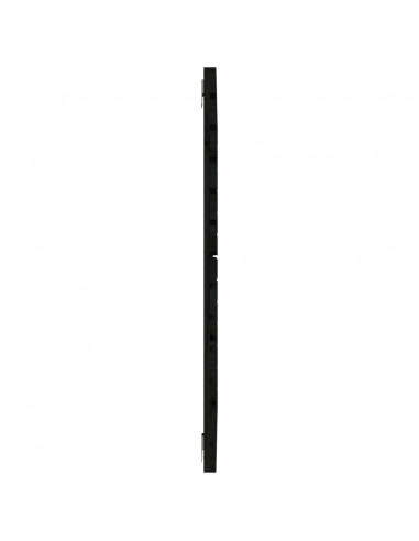 Testiera da Parete Nera 96x3x91,5cm in Legno Massello di Pino