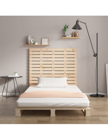 Testiera da Parete 81x3x91,5 cm in Legno Massello di Pino