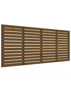 Testiera da Parete Miele 206x3x91,5cm in Legno Massello di Pino 2