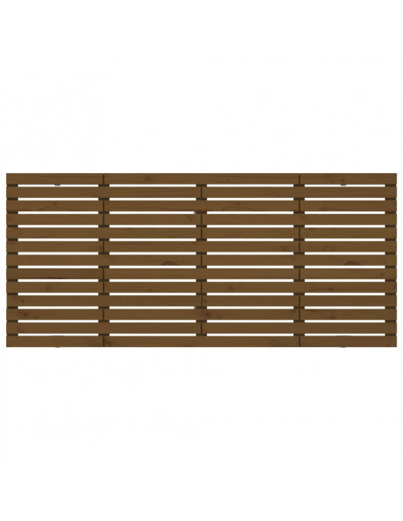 Testiera da Parete Miele 206x3x91,5cm in Legno Massello di Pino
