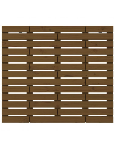 Testiera da Parete Miele 126x3x91,5cm in Legno Massello di Pino