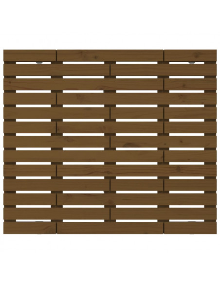 Testiera da Parete Miele 126x3x91,5cm in Legno Massello di Pino