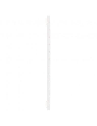 Testiera da Parete Bianca 126x3x91,5 cm Legno Massello di Pino