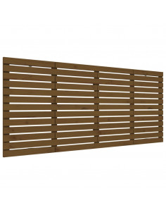 Testiera da Parete Miele 156x3x91,5cm in Legno Massello di Pino 2