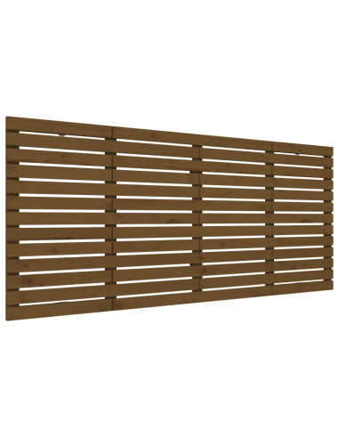 Testiera da Parete Miele 156x3x91,5cm in Legno Massello di Pino