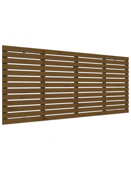Testiera da Parete Miele 156x3x91,5cm in Legno Massello di Pino