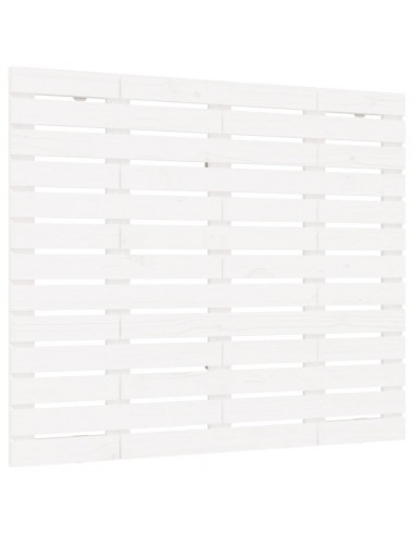 Testiera da Parete Bianca 146x3x91,5 cm Legno Massello di Pino