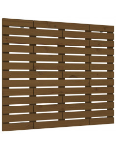 Testiera da Parete Miele 146x3x91,5cm in Legno Massello di Pino 2