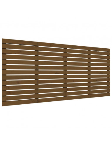 Testiera da Parete Miele 166x3x91,5cm in Legno Massello di Pino