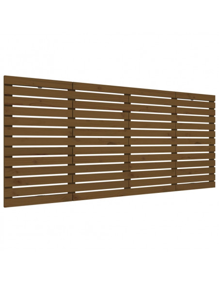 Testiera da Parete Miele 166x3x91,5cm in Legno Massello di Pino
