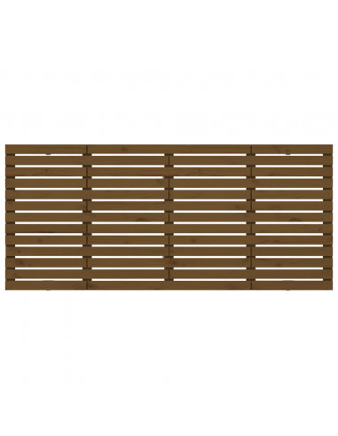 Testiera da Parete Miele 166x3x91,5cm in Legno Massello di Pino