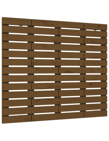 Testiera da Parete Miele 81x3x91,5 cm in Legno Massello di Pino