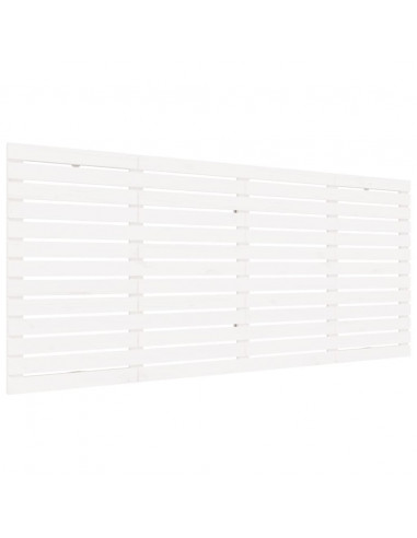 Testiera da Parete Bianca 166x3x91,5 cm Legno Massello di Pino