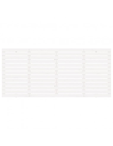 Testiera da Parete Bianca 166x3x91,5 cm Legno Massello di Pino